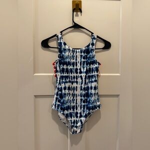 Kids Swim Blue Tie-Dye Swimsuit Andy & Evan size 12